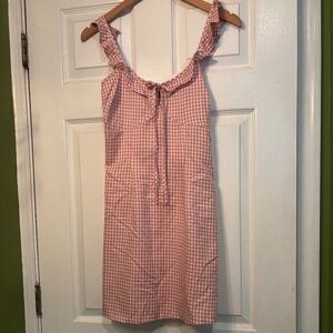 Pink and White Gingham Dress